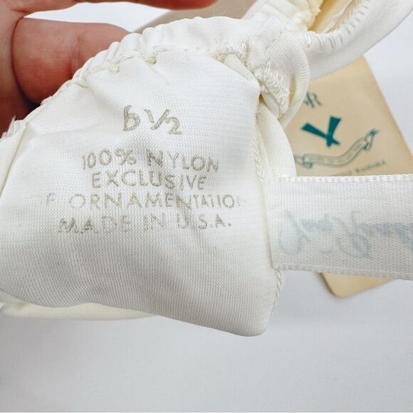 Van‎ Raalte Vintage Wrist Length Gloves White Size 6.5 Dead-stock NWT - Picture 4 of 7